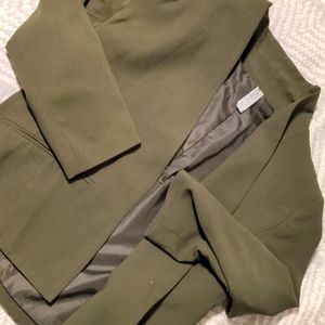 Open front olive blazer from mural